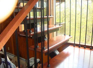 Interior Wood and Metal Staircase